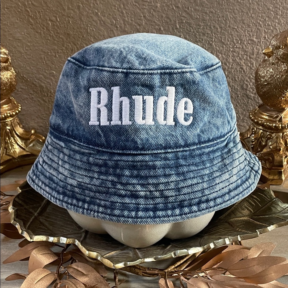 Rhude Blue Denim Bucket Hat